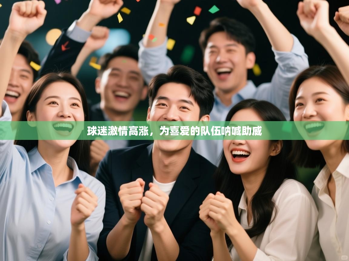 球迷激情高涨，为喜爱的队伍呐喊助威